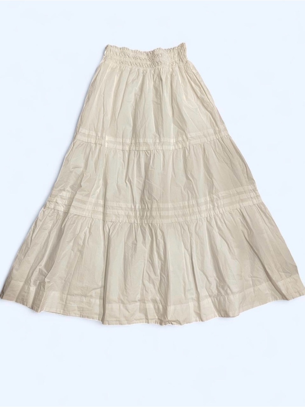 Quince Organic Cotton Poplin Tiered Maxi Skirt